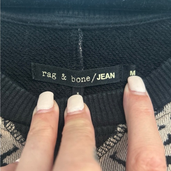 Rag & Bone Black and Cream Knit Sweater - Picture 4 of 4